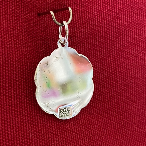 *Flawed* RQC Sterling Bowling Scalloped Disc Charm - Picture 14 of 15